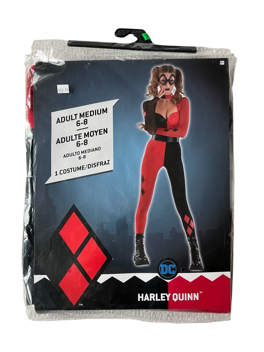 NEW DC HARLEY QUINN COSTUME WOMENS MEDIUM 6-8